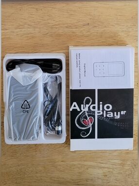 Portable Audio MP4 Player with Accessories - Black and White